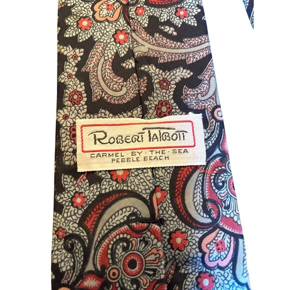 Vintage Robert Talbott Necktie Italian Heavy Madder Silk Hand Sewn 57" x 3.50" F - Picture 3 of 7